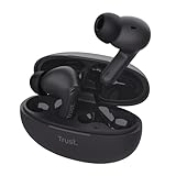 Trust Yavi In Ear Bluetooth Kopfhörer mit 2 ENC Noise Cancelling Mikrofone, 23H Spielzeit, 85% Recyclingkunststoff, Earbuds Ohrhörer Kopfhörer Kabellos Bluetooth iPhone Android iOS - Schwarz