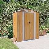 Gartenhaus Hellbraun 192x108x223cm Stahl verzinkt