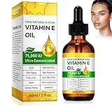 Altherona Vitamin E Öl bio für kosmetik 75.000 IE – Reines Vitamin E Oil für Haut for skin Feuchtigkeitsspendend & Hautstraffend, Reduziert feine Linien & Narben, Leicht absorbierbares Körperöl 60ml