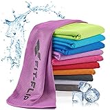 Fit-Flip Kühlendes Handtuch 100x30cm, Mikrofaser Sporthandtuch kühlend, Kühltuch, Airflip Cooling Towel, Mikrofaser Handtuch, Farbe: Violet, Größe: 100x30cm