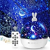 Night Light,Sternenhimmel Projektor Kinder mit 15 Film,Nachtlicht Kinder Nachtlicht Baby,Bluetooth Sternenprojektor,LED Projektor Sternenhimmel Nachttischlampe Kinder,Nachtlampe Kinderzimmer Deko
