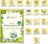 BIO Kräuter Samen Set: 16 Sorten Garten- und Küchenkräuter samenfestes Saatgut Kräutersamen Set Bio Saatgut