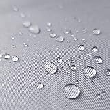 PAWOTEX Wasserdichter Stoff Meterware Polyesterstoff Markisenstoff mit UV-Schutz Reißfest und Langlebig 165g/160cm Wasserfest Beschichteter Outdoorstoff fur Vorhänge, Kissen für Garten, Bezüge - Grau