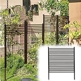 90 cm (B) X 120 cm (H) Rostfreier Metall-Gartenzaun Für Innen- Und Außendekoration, Rosensäule, Verstellbares Gartengitter, Rankhilfe Freistehend, Für Kletterpflanzen(W90xH120cm/3x3.9ft)