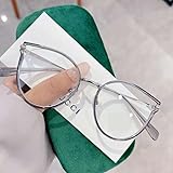 FUQINQINGOZ Trendy Computer-Lesegeräte Blaulicht-blockierende Brille Übergroße Lesebrille Anti-Augen-Belastung Flacher Lichtspiegel(C3,+150)