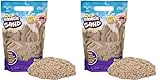 Kinetic Sand Beutel naturbraun, 907 g - magischer Spielsand aus Schweden, für entspanntes, kreatives Indoor-Sandspiel, für Kinder ab 3 Jahren (Packung mit 2)