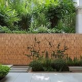 Bambus-Sichtschutz Schilfrohrmatte Schilfmatten Zaun, 80x600 90x300 140x160 100x600cm Bambus Matten Outdoor Sichtschutzzaun Natürliches Material Sonnenschutz Für Alte Zaun Terrasse Stabil