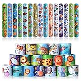 flintronic 30Pcs Schnapparmbänder für Kinder, Bunte Armbänder mit Tier/Weltraum/Dinasour/Einhorn/Meerjungfrau Schnapparmbänder Mitgebsel Kindergeburtstag Gastgeschenke, für Kinder Jungen & Mädchen