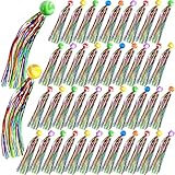 ltoSrfnb 40 Stück Hüpfbälle Mit Buntem Schweif, Flummi Mit Schweif, Mitbringsel Kindergeburtstag, Mitgebsel Kindergeburtstag, Kindergeburtstag Gastgeschenke, Gastgeschenk Kindergeburtstag