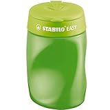 STABILO - Ergonomischer Dosen-Spitzer für Rechtshänder - EASYsharpener - 3 in 1 - grün