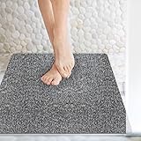 Mkitnvy Duschmatte rutschfest, 80 x 80 cm Anti-Schimmel, Weich Komfort Sicherheits Badematte mit Ablauflöchern, Antirutschmatte Dusche für Badewanne und Nassbereiche