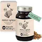 beegut BIO Propolis Kapseln, 120 Kapseln in pflanzlicher Kapselhülle mit BIO Propolis Extrakt, nachhaltige Verpackung