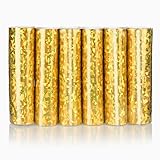 KarneLux Luftschlangen 'Gold Glitzer Metallic' - Partydekoration für Geburtstage, Hochzeiten und Silvester - 6er Pack