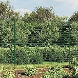 LAPOOH Maschendrahtzaun mit Bodenflansch Grün 2x10 m, Volierendraht, Wühlmausgitter, Kaninchenzaun, Drahtzaun, Drahtgeflecht, Kaninchendraht, Geflügelzaun - 154182