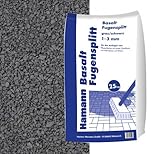 Hamann Mercatus GmbH Basalt Fugensplitt 1-3 mm 25 kg hochwertiges Fugenmaterial, Langlebigkeit, Gartenwege, Terrassen, Einfahrten, Belastbar