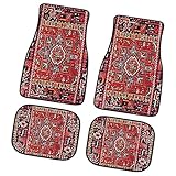 Automatten, Boho-Auto-Fußmatte, Retro-Design-Automatten, staubdichte und rutschfeste Automatten, böhmisches Autozubehör, dekorative Auto-Fußmatten, Schutz vor Schnee, Schlamm, Regen