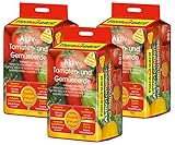 Floragard Aktiv-Tomaten- und Gemüseerde 3 x 20 L, mit 6-Monate-Langzeitdünger f. Tomaten, Chili, Zucchini, Gurken u. anderes Gemüse