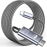 USB C auf HDMI Kabel 4K@60Hz 2M Geflochtener USB Typ C zu HDMI Adapter für Heimbüro Thunderbolt 4/3 Kompatibel mit MacBook Pro 2021/2020, MacBook Air,iPad Pro 2021, Surface Book 2,Galaxy S23 S2