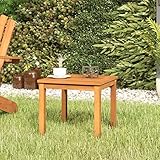 Qnhdfrt Couchtisch Massivholz Akazie 40x40x36 cm Klein Beistelltisch Outdoor Robust für Garten Terrasse Wohnzimmer