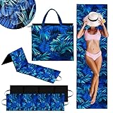 Faltbare Strandmatte 180x50 cm - Wasserabweisend, Komfortable Polsterung - Leicht & Platzsparend - Ideal für Strand, Picknick, Garten & Camping - Made in Poland - Robust und Praktisch - Blue Passion