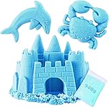 Kinetischer Sand Nachfüllpack Refill Kinder 940g+Sandbox/Sandkasten Bunter Magic Sand Kinder Magischer Sand Zaubersand Spielsand Kinetischer Sand Junges Mädchen Sandknet Kinder ab 3 4 5 6 Jahre-Braun