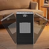 Drepint Heizlüfter 1500W PTC Keramik Heizlüfter Energiesparend Leise mit ECO Modus,4 Heizmodi mit 70 ° Oszillation,12 Stunden-Timer, Fernbedienung, Überhitzungs und Kippschutz, Tragbar