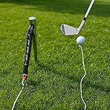 QMBasic Golf Abschlag Trainer Golf-Back-Ball für Garten Driving-Range Swing Trainingshilfe Tools Back Ball Schwungtrainer Driver Schlaganalyse komplett mit Golfball Ersatzball