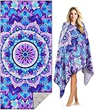 IGINOA Strandtuch XXL Microfaser Strandhandtücher Mikrofaser Badetuch Mandala 1Set Beach Towels 180x90 Schnelltrocknend Dünn Strandtücher Groß Leicht Badehandtuch Strand Microfasertuch