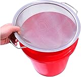 Feinmaschiger Farbfilter aus Edelstahl mit 60 Maschen für 5 Gallonen-Eimer, Trichterfilter für Honig-Emulsion, Filtern von Verunreinigungen in der Farbe (1 Stück)