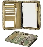 ACEXIER Outdoor Padfolio Ringbuch mit 80 Blatt Loseblatt-Papier Militär Memorandum A5 Wetterfest Taktisches Notizbuch