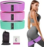 Flintronic Resistance Hip Bands, 3PC Resistance Bands, Fitnessbänder Set in 3 Zugkraftstärken, Hip Widerstandsbänder Trainingsband Yogaband Gymnastikband für Yoga, Pilates, Krafttraining, Beintraining