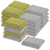 20 Stück Lurex Topfreiniger 115x75x30 mm Gold + Silber Topfschwamm Scheuerschwamm Glänzerkissen Anti-Kratz-Schwamm Pfannenschwamm Putzschwamm
