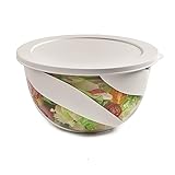 Snips | Salatschüssel mit Deckel | Salatschüssel Kunstoff 5 L | Servierschüssel für Salat | 27 x 27 x 15 cm | Weiß | BPA- und phtalat-frei | Hergestellt in Italien