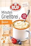 RUF Tassen-Grießbrei Klassisch, Instant Grießbrei aus der Tasse, Tassengericht ideal für unterwegs oder zwischendurch, fertig in 5 Minuten, 1 x 58g