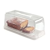 Snips - Plumcake-Halter — Rechteckiger Kuchenbehälter aus Kunststoff mit Sicherheitsverschlüssen — 34,4 x 14,8 x 14,2 cm, hergestellt in Italien — 0% BPA- und phthalatfrei, weiß