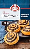 RUF Dampfmohn, fein gemahlener Blaumohn für Kuchen und Desserts wie Mohn-Schnecken oder Mohn-Streuselkuchen, backfertig und sofort einsatzbereit