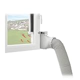 Eurom Window Way Out | Fensterabdichtung für mobile Klimageräte | Zubehöradapter für Ihr mobiles Klimagerät | Hot Air Stop universelle Passform - schnelle Installation | Verwendbar bei Fenstern &Türen