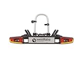 Westfalia Bikelander Fahrradträger für die Anhängerkupplung | Kupplungsträger für 2 Fahrräder | E-Bike geeignet | zusammenklappbar | LED-Hybrid-Leuchten
