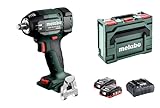 metabo Akku-Schlagschrauber SSW 18 LTX 550 BL - 18 V, 550 Nm, 1/2' Außenvierkant - Brushless, handlich, LED, für Holzbau, Reifenwechsel, Industriemontage - Inkl. 2 Akkus 4.0 Ah, Ladegerät und metaBOX