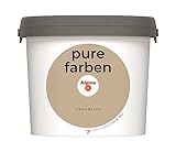Alpina pure farben Wandfarbe – Graubeige – strapazierfähige und atmungsaktive Innenfarbe – ergiebig, gut deckend & reinigungsfähig – 2,5 Liter